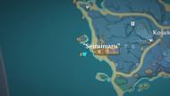 Player location for Reminiscence of Seirai part 3 (Image via Genshin Impact)